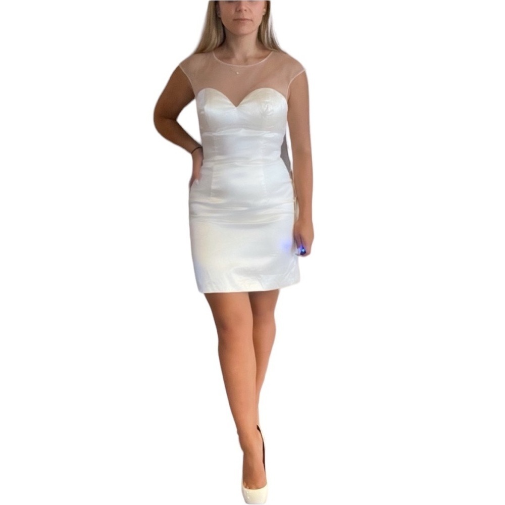Jovani White Muslin Dress